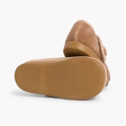 Menina Pisamonas Sapatos Merceditas De Veludo Com Botao Tiras Aderentes