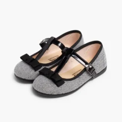 Menina Pisamonas Sapatos Merceditas Espiga Com Laco