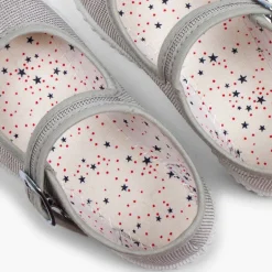 Menina Pisamonas Sapatos Merceditas Fivela Lona Com Brilhos