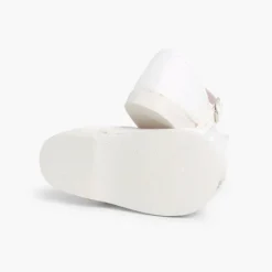 Menina Pisamonas Sapatos Merceditas Lona Laco Duplo