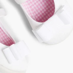 Menina Pisamonas Sapatos Merceditas Lona Laco Duplo