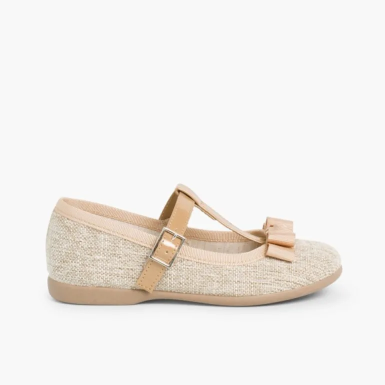 Menina Pisamonas Sapatos Merceditas Menina Tira Com Laco