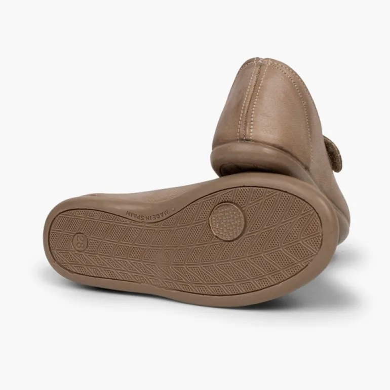 Menina Pisamonas Sapatos Merceditas Menina Pele Tiras Aderentes Botao