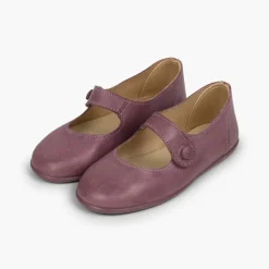 Menina Pisamonas Sapatos Merceditas Menina Pele Tiras Aderentes Botao