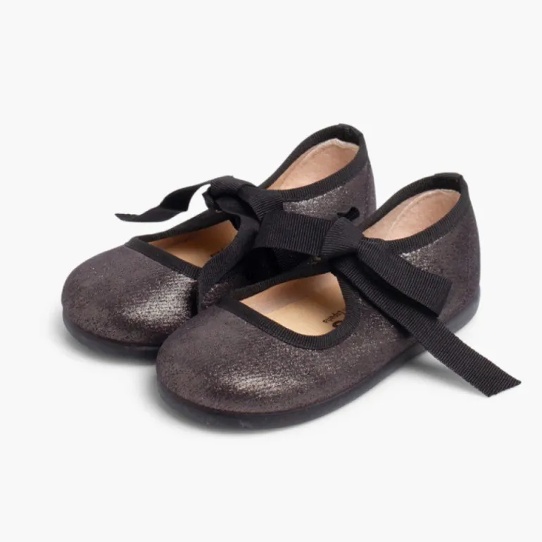 Menina Pisamonas Sapatos Merceditas Menina Com Brilho E Laco