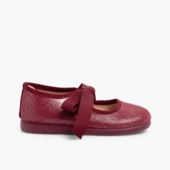 Menina Pisamonas Sapatos Merceditas Menina Com Brilho E Laco