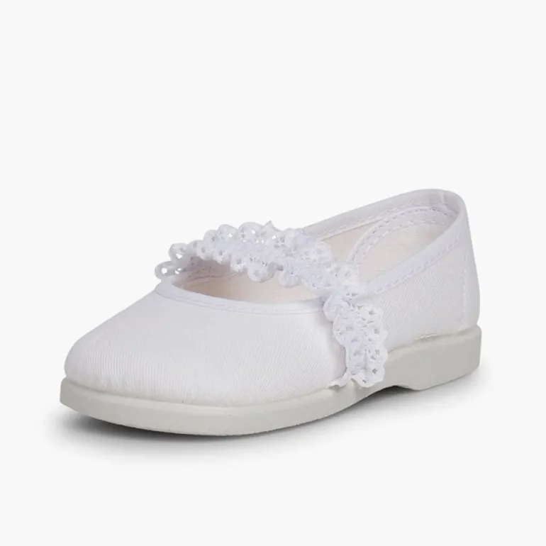Menina Pisamonas Sapatos Merceditas Menina Tira Elastica Renda