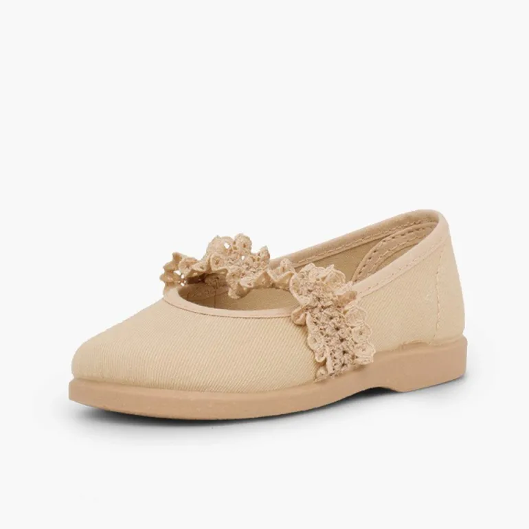 Menina Pisamonas Sapatos Merceditas Menina Tira Elastica Renda