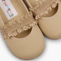 Menina Pisamonas Sapatos Merceditas Menina Tira Elastica Renda