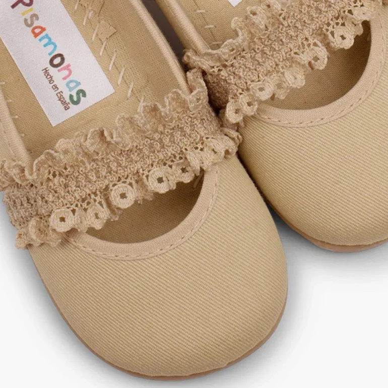Menina Pisamonas Sapatos Merceditas Menina Tira Elastica Renda