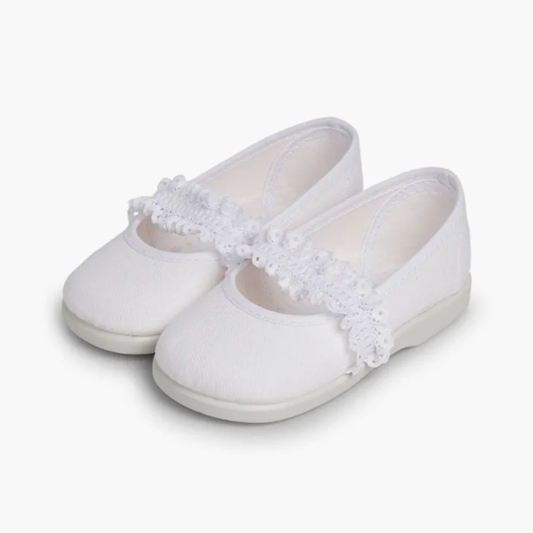 Menina Pisamonas Sapatos Merceditas Menina Tira Elastica Renda
