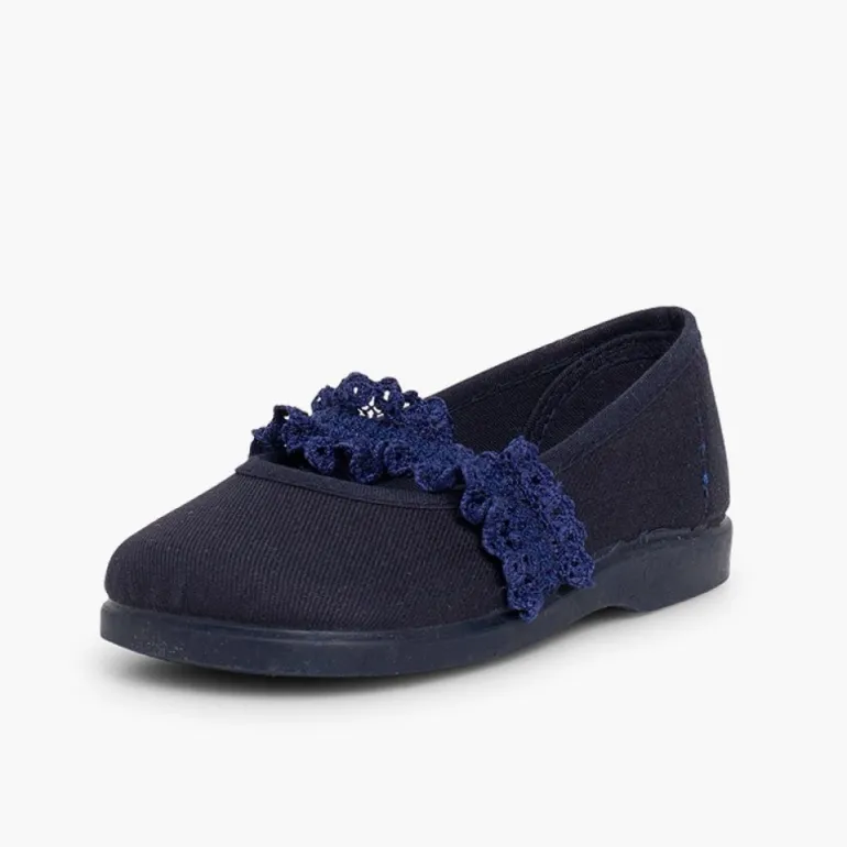 Menina Pisamonas Sapatos Merceditas Menina Tira Elastica Renda