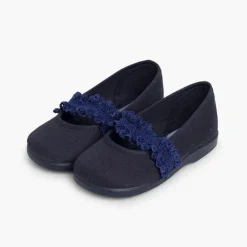 Menina Pisamonas Sapatos Merceditas Menina Tira Elastica Renda