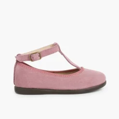 Menina Pisamonas Sapatos Merceditas Menina Camurca Com Fecho Pulseira