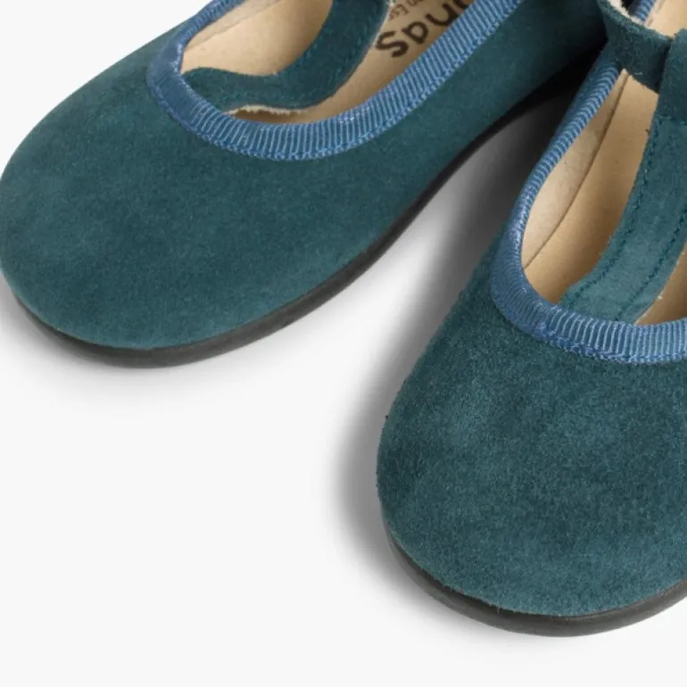 Menina Pisamonas Sapatos Merceditas Menina Camurca Com Fecho Pulseira