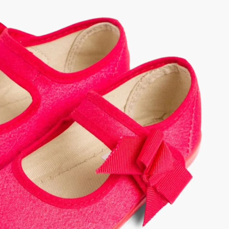 Menina Pisamonas Sapatos Merceditas Menina De Cetim Com Tiras Aderentes