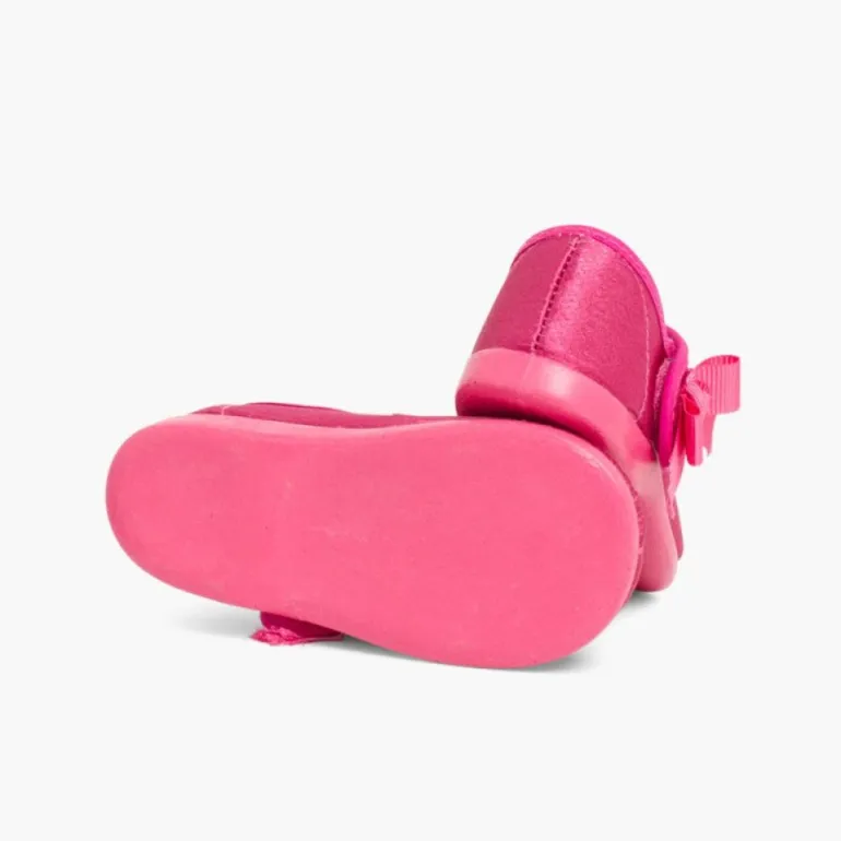Menina Pisamonas Sapatos Merceditas Menina De Cetim Com Tiras Aderentes