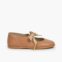 Menina Pisamonas Sapatos Merceditas Pele Fecho Laco