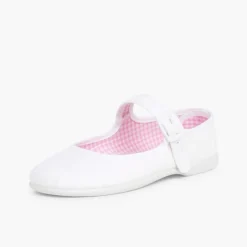Menina Pisamonas Sapatos Merceditas Tecido Com Fivela Tamanhos Grandes