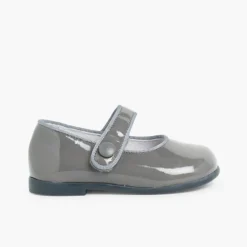 Menina Pisamonas Sapatos Merceditas Verniz Menina Com Tiras Aderentes