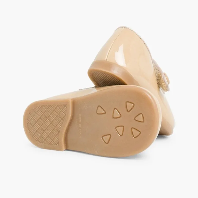 Menina Pisamonas Sapatos Merceditas Verniz Menina Com Tiras Aderentes