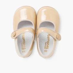 Menina Pisamonas Sapatos Merceditas Verniz Menina Com Tiras Aderentes