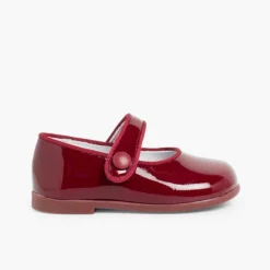 Menina Pisamonas Sapatos Merceditas Verniz Menina Com Tiras Aderentes