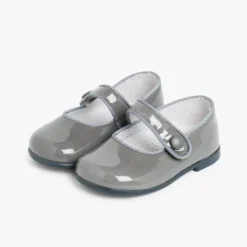 Menina Pisamonas Sapatos Merceditas Verniz Menina Com Tiras Aderentes