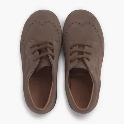 Menina Pisamonas Sapatos Oxford Camurca Sola Caramelo