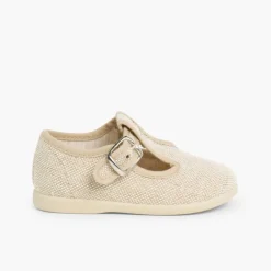 Menino Pisamonas Sapatos Pepito Linho Com Fivela