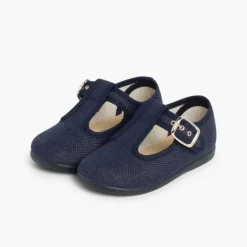 Menino Pisamonas Sapatos Pepito Linho Com Fivela
