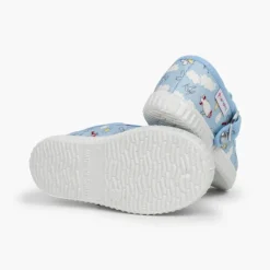 Menino Pisamonas Sapatos Pepito Lona Estampada Fecho Botao