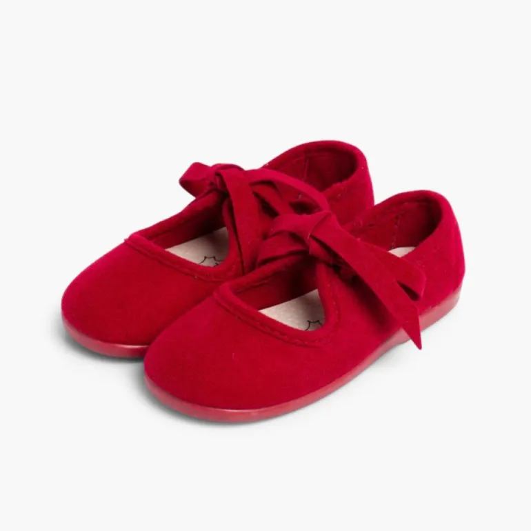 Menina Pisamonas Sapatos Tipo Camurca Nortenas Com Laco