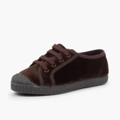 Menino Pisamonas Ténis Crianca Veludo Com Atacadores